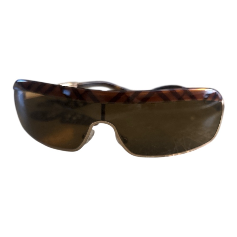 Burberry 1990's Patterned Shield Sunglasses